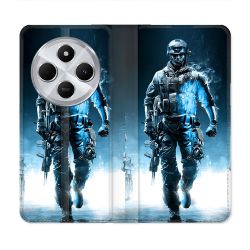 Housse Cuir Portefeuille Pour Xiaomi Redmi 14C 4G Call Of Duty Guerrier