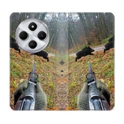 Housse Cuir Portefeuille Pour Xiaomi Redmi 14C 4G Chasse Vision Tir