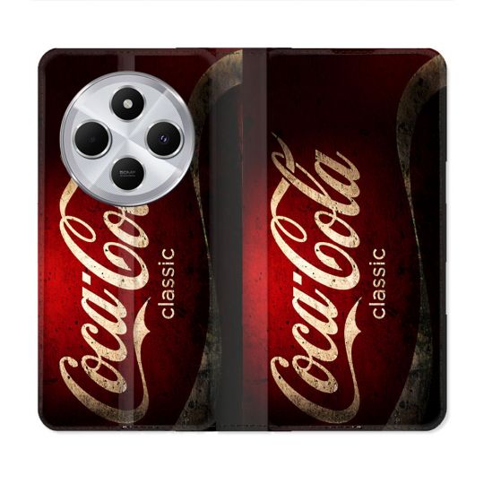 Housse Cuir Portefeuille Pour Xiaomi Redmi 14C 4G Coca Cola Classique