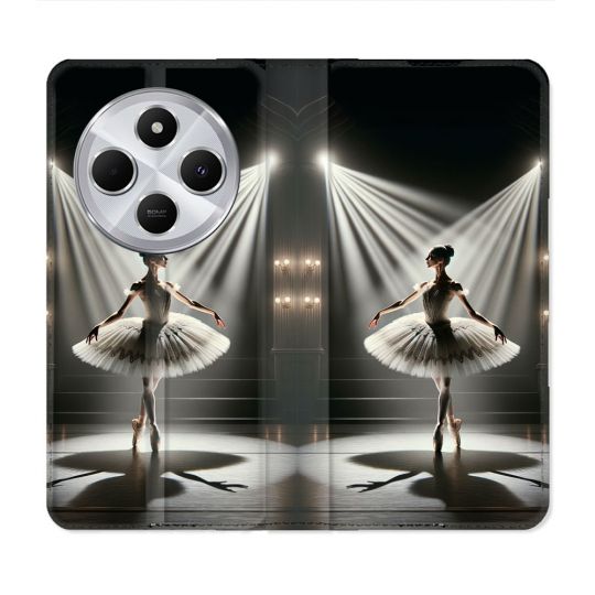 Housse Cuir Portefeuille Pour Xiaomi Redmi 14C 4G Danseuse Lumière