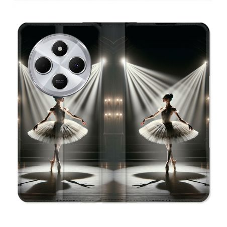 Housse Cuir Portefeuille Pour Xiaomi Redmi 14C 4G Danseuse Lumière