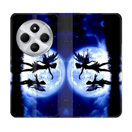 Housse Cuir Portefeuille Pour Xiaomi Redmi 14C 4G Fantastique Fee Lune