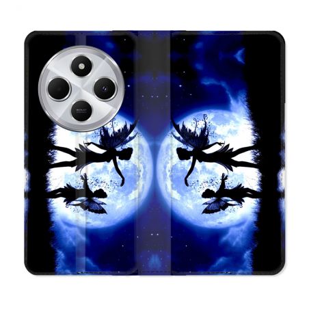 Housse Cuir Portefeuille Pour Xiaomi Redmi 14C 4G Fantastique Fee Lune