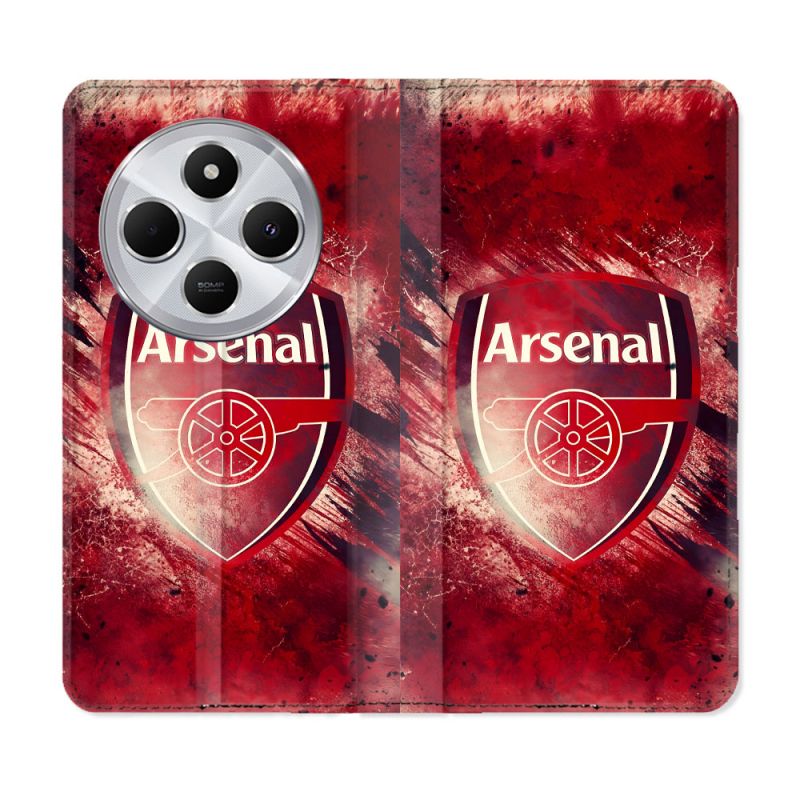 Housse Cuir Portefeuille Pour Xiaomi Redmi 14C 4G Foot Arsenal