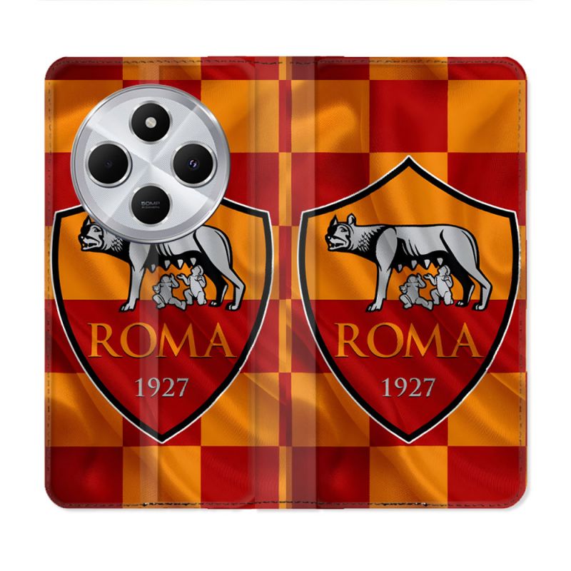 Housse Cuir Portefeuille Pour Xiaomi Redmi 14C 4G Foot As Roma