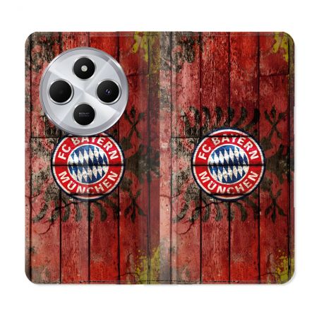 Housse Cuir Portefeuille Pour Xiaomi Redmi 14C 4G Foot Bayern Munich Drapeau