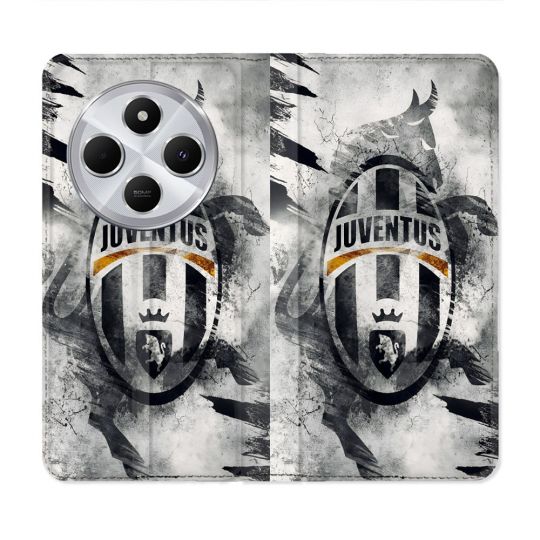 Housse Cuir Portefeuille Pour Xiaomi Redmi 14C 4G Foot Juventus Turin
