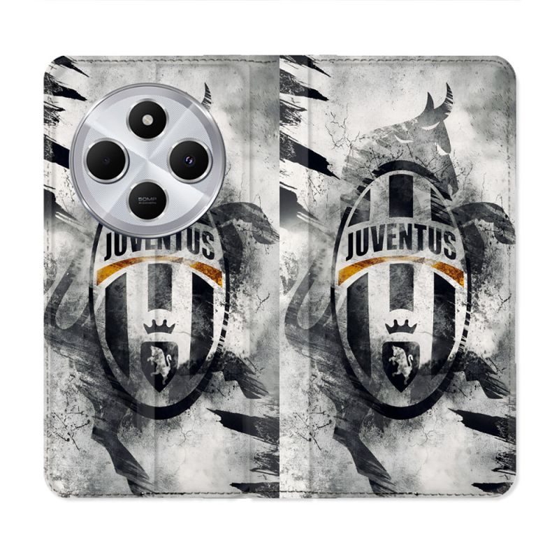 Housse Cuir Portefeuille Pour Xiaomi Redmi 14C 4G Foot Juventus Turin
