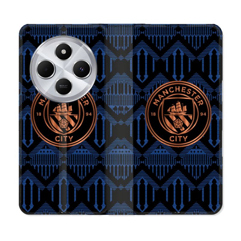 Housse Cuir Portefeuille Pour Xiaomi Redmi 14C 4G Foot Manchester City