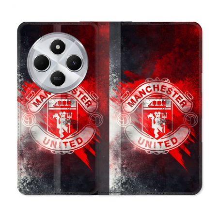 Housse Cuir Portefeuille Pour Xiaomi Redmi 14C 4G Foot Manchester United