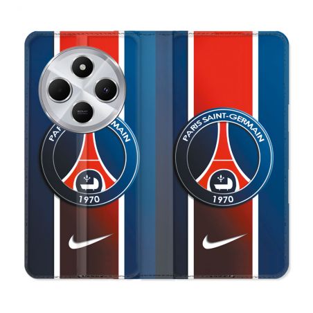 Housse Cuir Portefeuille Pour Xiaomi Redmi 14C 4G Foot PSG 1970