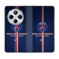 Housse Cuir Portefeuille Pour Xiaomi Redmi 14C 4G Foot PSG Fier