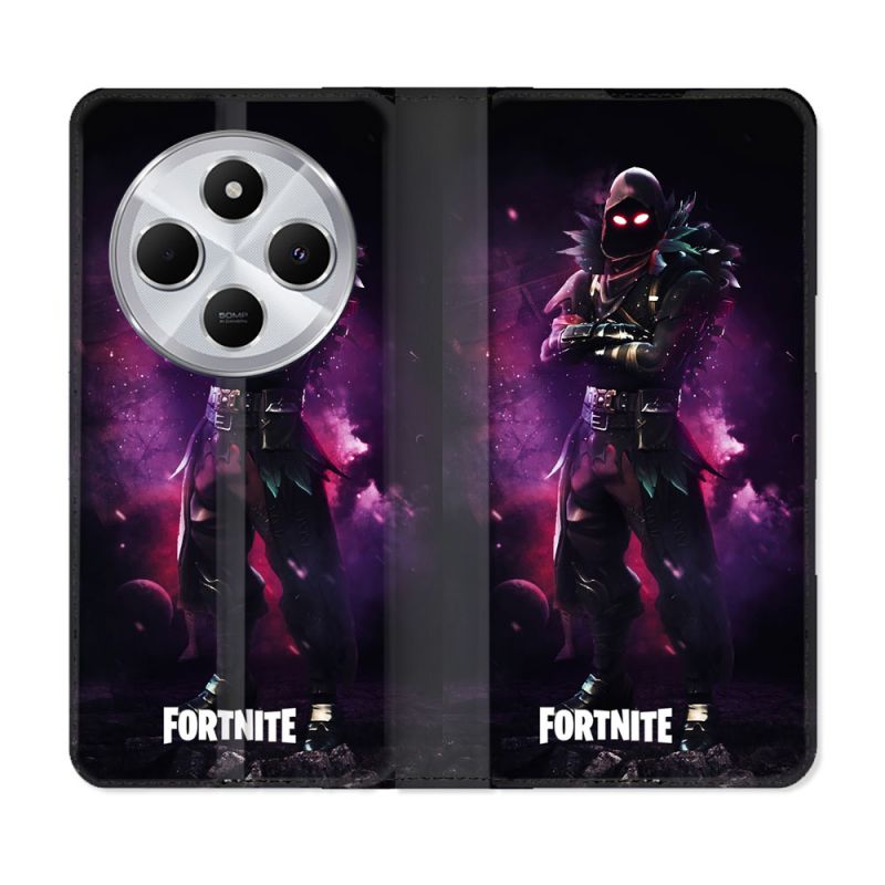 Housse Cuir Portefeuille Pour Xiaomi Redmi 14C 4G Fortnite Raven
