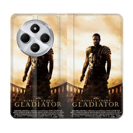 Housse Cuir Portefeuille Pour Xiaomi Redmi 14C 4G Gladiator Affiche