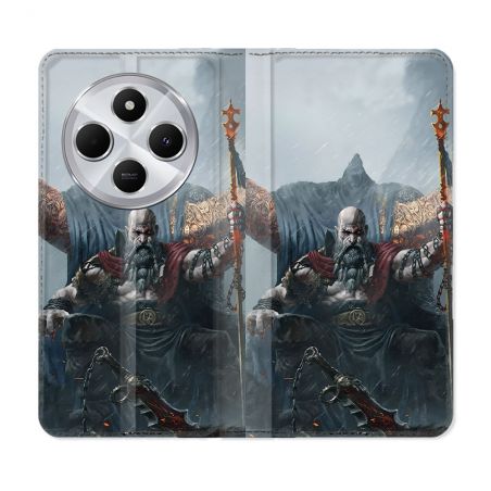 Housse Cuir Portefeuille Pour Xiaomi Redmi 14C 4G God Of War