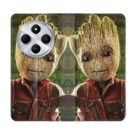 Housse Cuir Portefeuille Pour Xiaomi Redmi 14C 4G Groot Vert