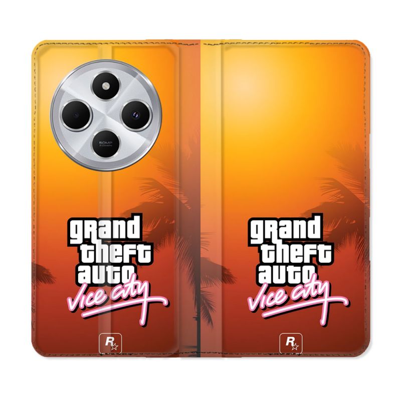 Housse Cuir Portefeuille Pour Xiaomi Redmi 14C 4G GTA Vice City
