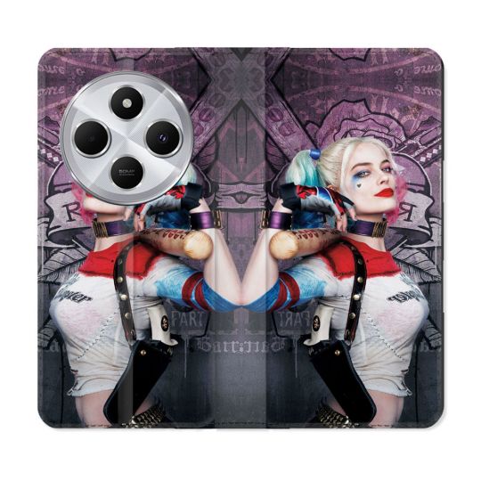Housse Cuir Portefeuille Pour Xiaomi Redmi 14C 4G Harley Quinn Batte