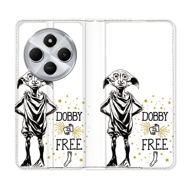 Housse Cuir Portefeuille Pour Xiaomi Redmi 14C 4G Harry Potter Dobby Free Blanc