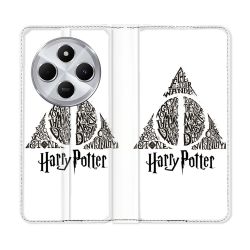 Housse Cuir Portefeuille Pour Xiaomi Redmi 14C 4G Harry Potter Hollows triangle Blanc
