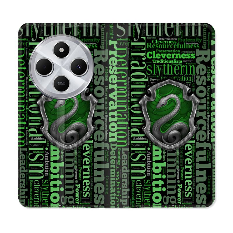 Housse Cuir Portefeuille Pour Xiaomi Redmi 14C 4G Harry Potter Serpentar