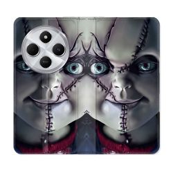 Housse Cuir Portefeuille Pour Xiaomi Redmi 14C 4G Horreur Chucky Cicatrice