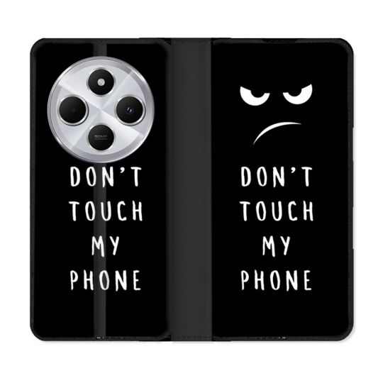 Housse Cuir Portefeuille Pour Xiaomi Redmi 14C 4G Humour Don't Touch