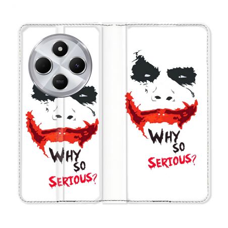 Housse Cuir Portefeuille Pour Xiaomi Redmi 14C 4G Joker Blanc
