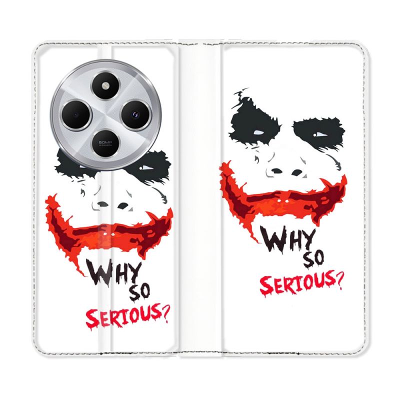 Housse Cuir Portefeuille Pour Xiaomi Redmi 14C 4G Joker Blanc