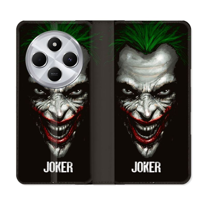 Housse Cuir Portefeuille Pour Xiaomi Redmi 14C 4G Joker Noir