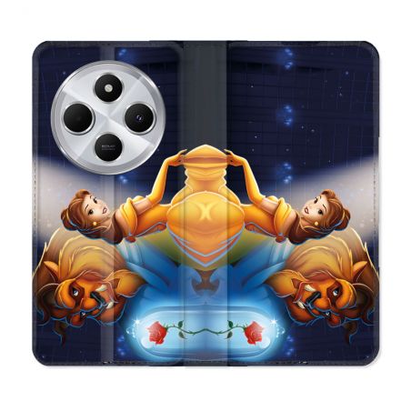 Housse Cuir Portefeuille Pour Xiaomi Redmi 14C 4G La Belle et La Bête