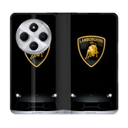 Housse Cuir Portefeuille Pour Xiaomi Redmi 14C 4G Lamborghini Noir