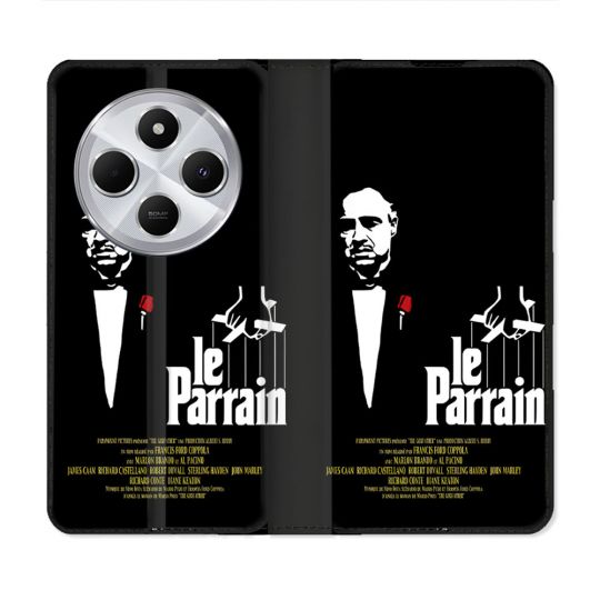 Housse Cuir Portefeuille Pour Xiaomi Redmi 14C 4G Le Parrain Affiche