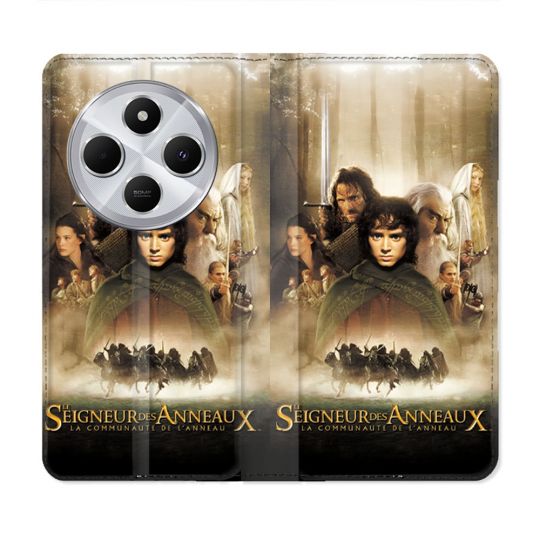 Housse Cuir Portefeuille Pour Xiaomi Redmi 14C 4G Le seigneur Des Anneaux Affiche