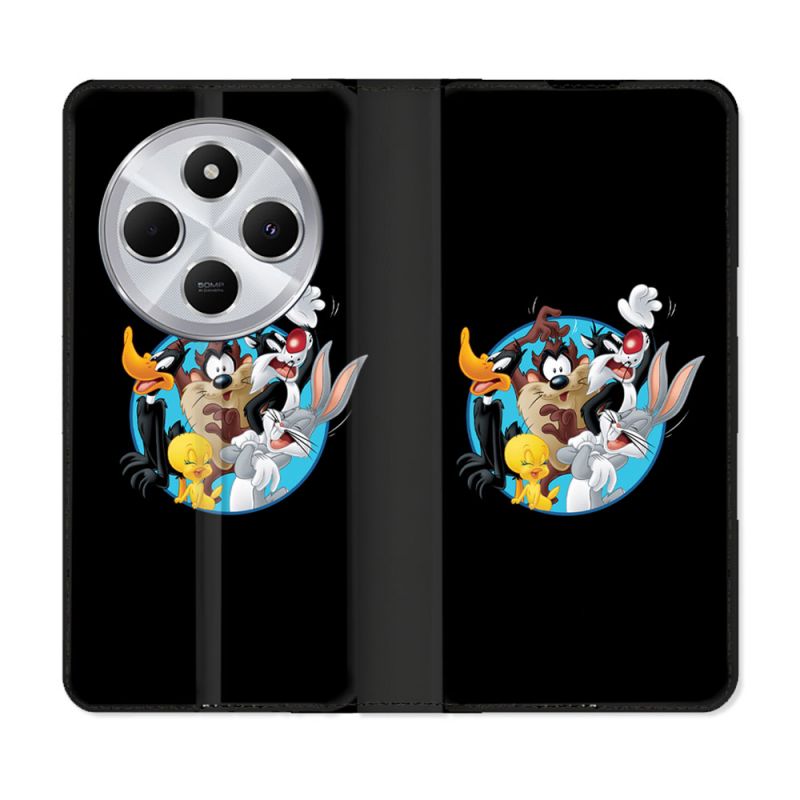 Housse Cuir Portefeuille Pour Xiaomi Redmi 14C 4G Looney Tunes