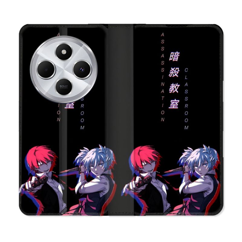 Housse Cuir Portefeuille Pour Xiaomi Redmi 14C 4G Manga Assassination Classroom Duo