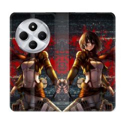 Housse Cuir Portefeuille Pour Xiaomi Redmi 14C 4G Manga Attaque Titans Mikasa
