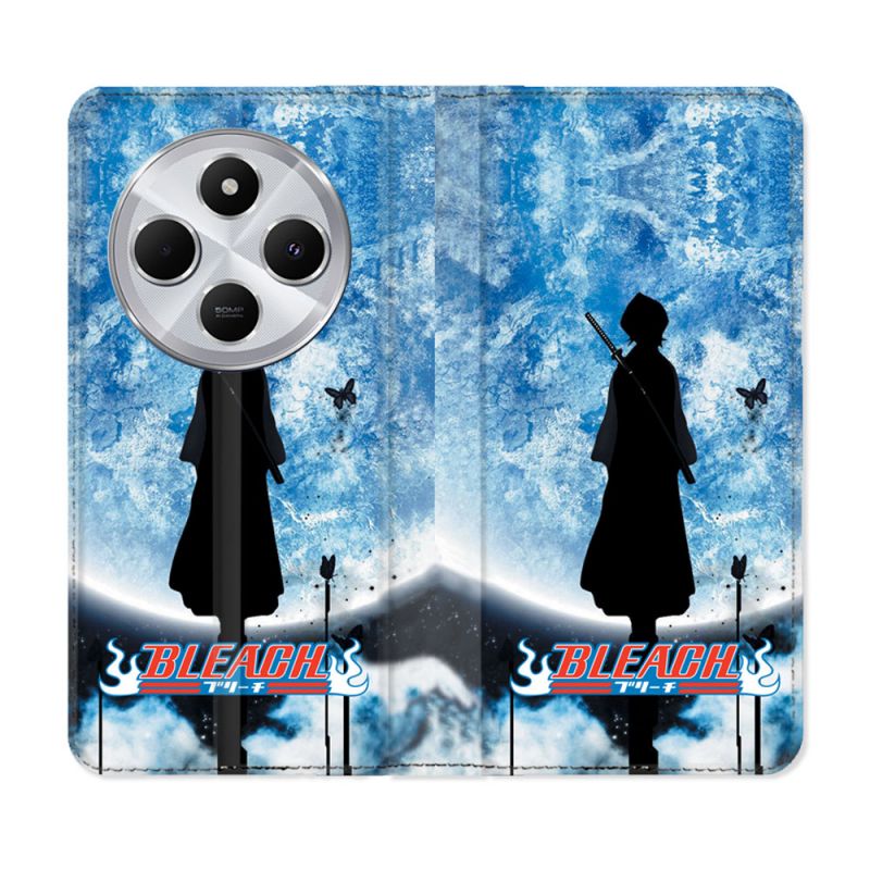 Housse Cuir Portefeuille Pour Xiaomi Redmi 14C 4G Manga Bleach Lune