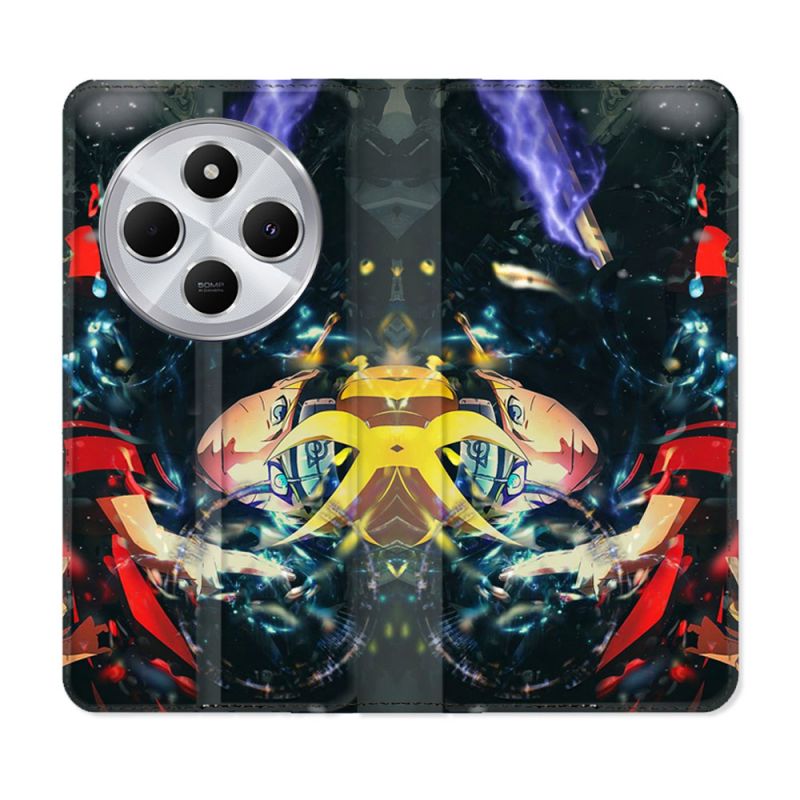 Housse Cuir Portefeuille Pour Xiaomi Redmi 14C 4G Manga Boruto Eclair