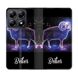 Housse Cuir Portefeuille Pour Xiaomi 14T Signe Zodiaque 2 Bélier