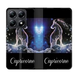 Housse Cuir Portefeuille Pour Xiaomi 14T Signe Zodiaque 2 Capricorne