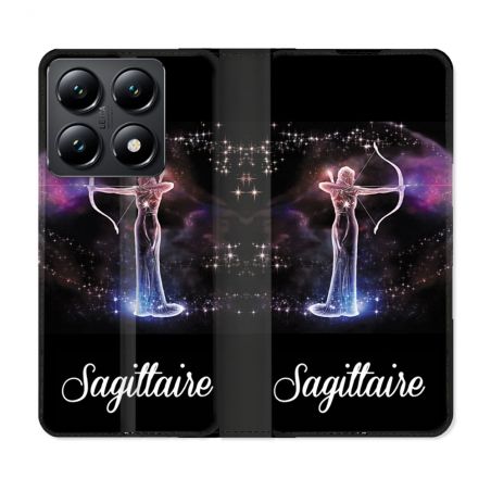 Housse Cuir Portefeuille Pour Xiaomi 14T Signe Zodiaque 2 Sagittaire