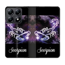 Housse Cuir Portefeuille Pour Xiaomi 14T Signe Zodiaque 2 Scorpion