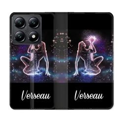 Housse Cuir Portefeuille Pour Xiaomi 14T Signe Zodiaque 2 Verseau