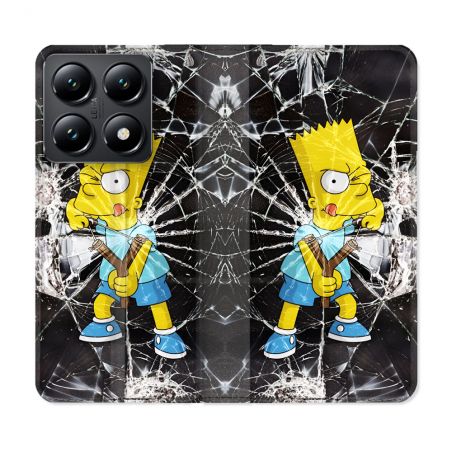 Housse Cuir Portefeuille Pour Xiaomi 14T Simpson Bart
