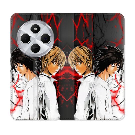 Housse Cuir Portefeuille Pour Xiaomi Redmi 14C 4G Manga Death Note Duo