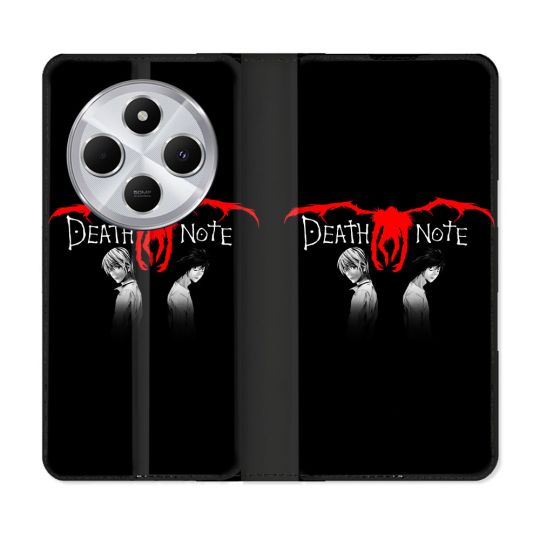 Housse Cuir Portefeuille Pour Xiaomi Redmi 14C 4G Manga Death Note Noir