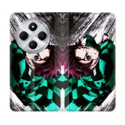 Housse Cuir Portefeuille Pour Xiaomi Redmi 14C 4G Manga Demon Slayer Tanjiro