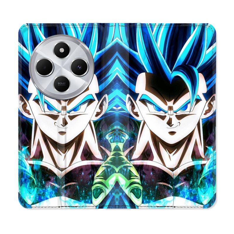 Housse Cuir Portefeuille Pour Xiaomi Redmi 14C 4G Manga Dragon Ball Gogeta Visage