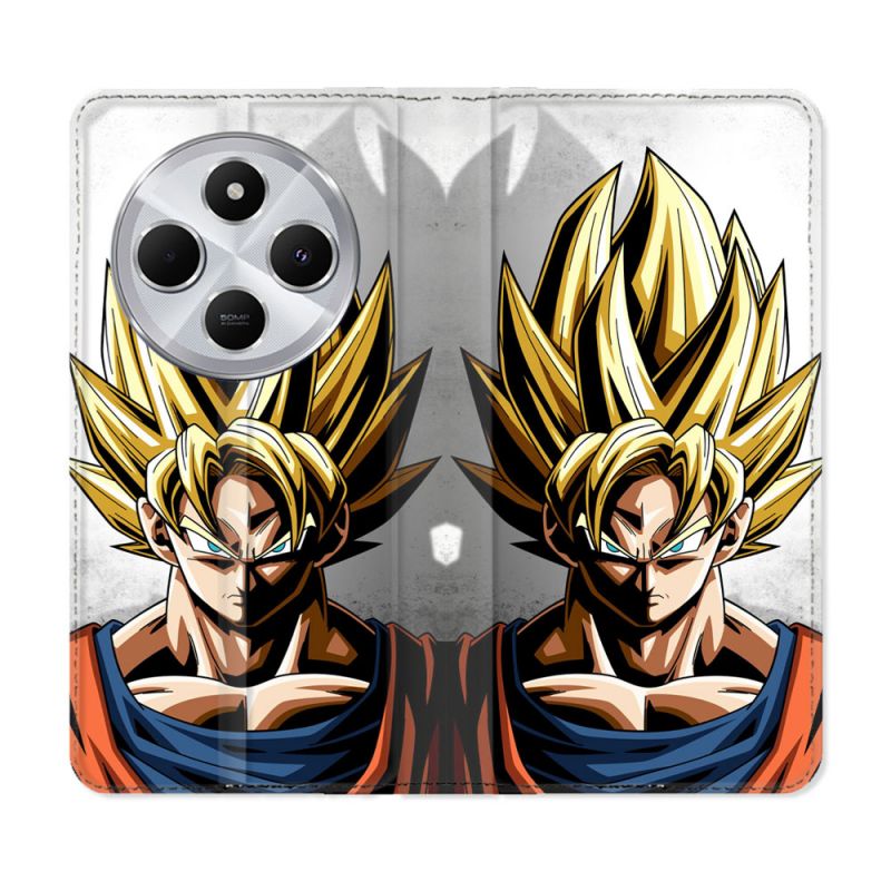 Housse Cuir Portefeuille Pour Xiaomi Redmi 14C 4G Manga Dragon Ball Sangoku Portrait